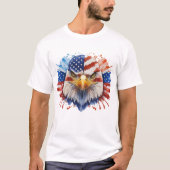 T-shirt Drapeau américain Bald Eagle (Devant)