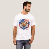 T-shirt Drapeau américain Bald Eagle (Devant entier)