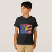 T-shirt Drapeau américain Bald Eagle 4 juillet (Devant entier)