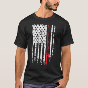 T-shirt Drapeau américain Bande de pêche amusant Vintag de