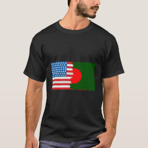 T-shirt Drapeau américain bangladais demi-Bangladesh Améri