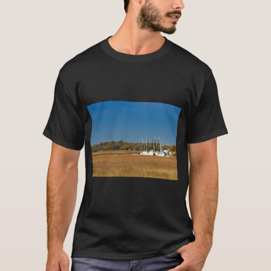T-shirt Drapeau américain Bar rayé Drapeau de pêche (Devant)