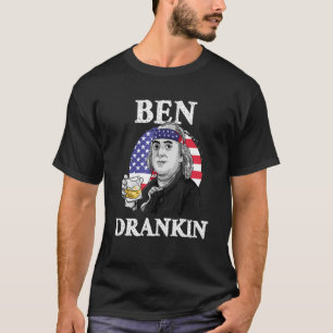 T-shirt Drapeau américain Ben Drankin 4 juillet Tee