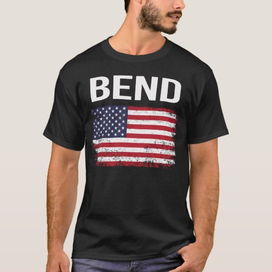 T-shirt Drapeau américain Bend (Devant)
