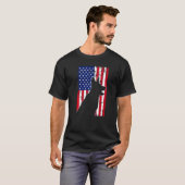 T-shirt Drapeau américain berger allemand chien papa papa (Devant entier)