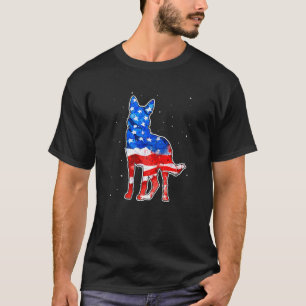 T-shirt Drapeau américain berger allemand Tie Dye Patrioti