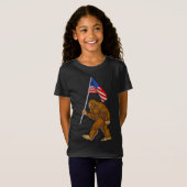 T-Shirt Drapeau américain Bigfoot (Devant entier)