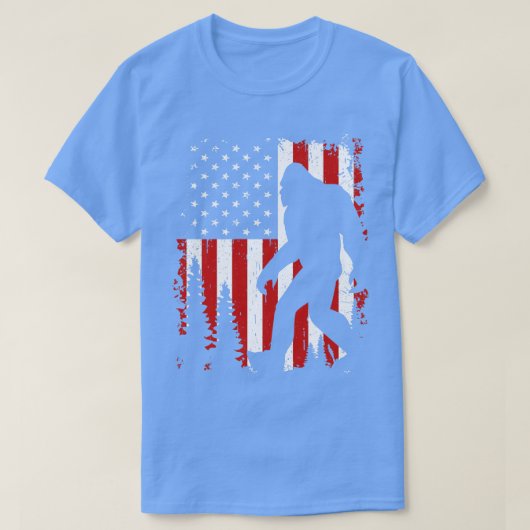 T-shirt Drapeau américain Bigfoot (Design devant)
