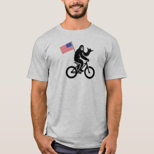 T-shirt Drapeau américain Bigfoot Cycling