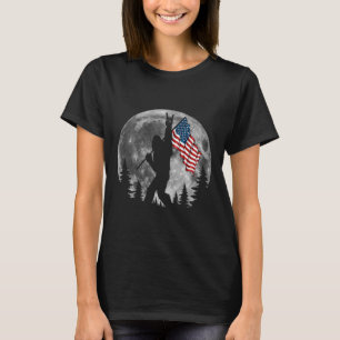T-shirt Drapeau Américain Bigfoot Sasquatch Patriotique 4è