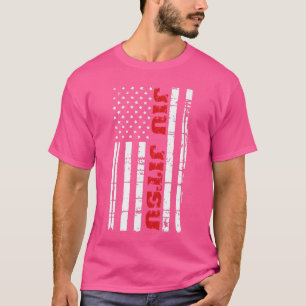 T-shirt Drapeau Américain Bjj Unisex Classic Adulte Noir