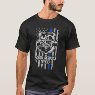 T-shirt Drapeau américain Bleu Ligne mince Vêtements École