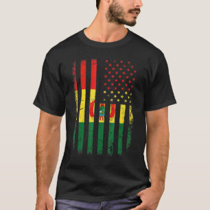 T-shirt Drapeau américain bolivien Racines boliviennes Bol