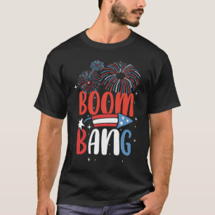 T-shirt Drapeau américain Boom Bang USA 4 juillet