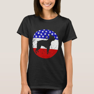 T-shirt Drapeau américain Boston Terrier Dog