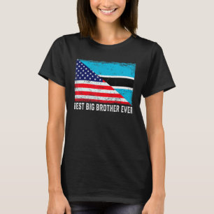 T-shirt Drapeau Américain Botswana Drapeau Meilleur Grand