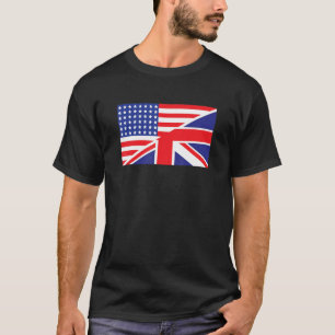 T-shirt Drapeau américain britannique à deux citoyens Uk D