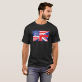 T-shirt Drapeau américain britannique à deux citoyens Uk D (Devant entier)