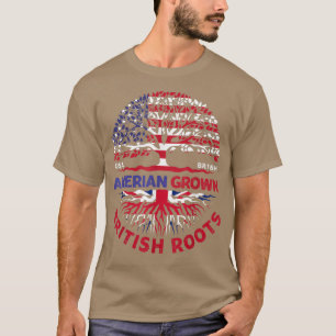 T-shirt Drapeau américain britannique aux racines britanni