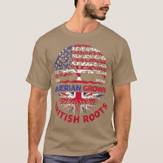 T-shirt Drapeau américain britannique aux racines britanni