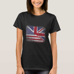 T-shirt Drapeau américain britannique Grande-Bretagne Unio