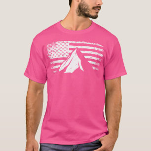 T-shirt Drapeau américain Camping extérieur - Randonnée Ca
