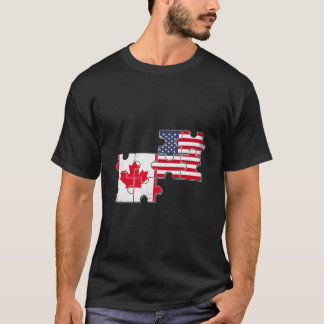 T-shirt Drapeau américain Canada