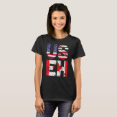 T-shirt Drapeau américain Canada (Devant entier)