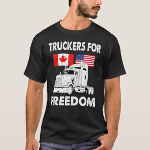 T-shirt Drapeau américain Canada Convoi pour la liberté du