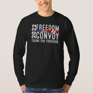 T-shirt Drapeau américain Canada Convoi pour la liberté du