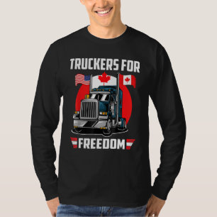 T-shirt Drapeau américain Canada Convoi pour la liberté du