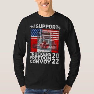 T-shirt Drapeau américain Canada Convoi pour la liberté du