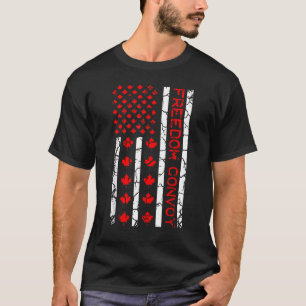 T-shirt Drapeau américain Canada Convoi pour la liberté du