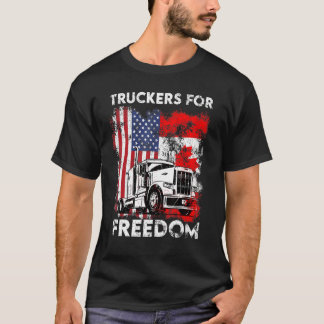 T-shirt Drapeau américain Canada Convoi pour la liberté du