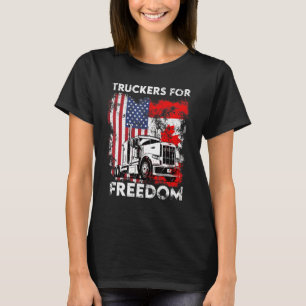 T-shirt Drapeau américain Canada Convoi pour la liberté du