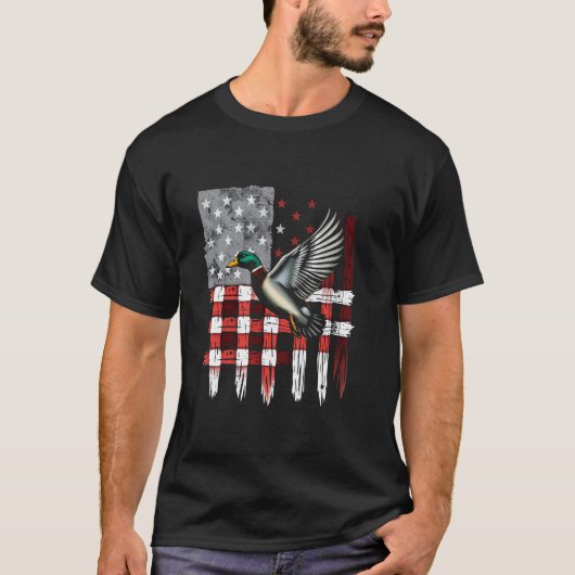 T-shirt Drapeau américain canard (Devant)