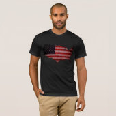 T-shirt Drapeau Américain Carte (Devant entier)
