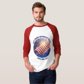 T-shirt Drapeau américain catholique pro-vie USA Stars & S (Devant entier)