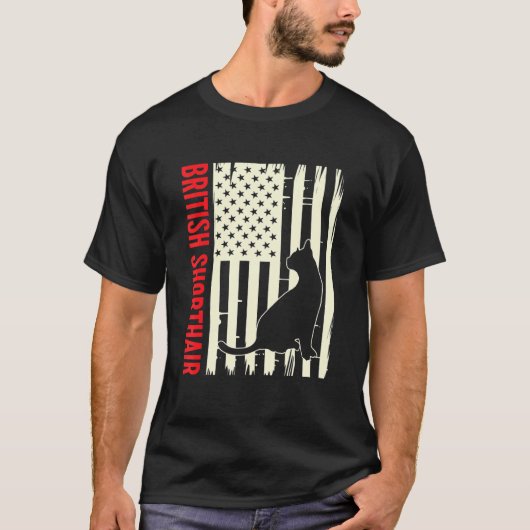 T-shirt Drapeau américain Chat de chat Kitten (Devant)