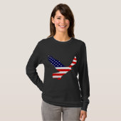 T-shirt Drapeau américain chauve d'Eagle (Devant entier)