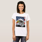T-shirt Drapeau américain chauve d'Eagle (Devant entier)