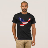 T-shirt Drapeau américain chauve d'Eagle (Devant entier)