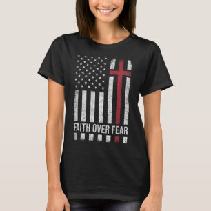 T-shirt Drapeau américain chrétien Usa foi chrétienne amér