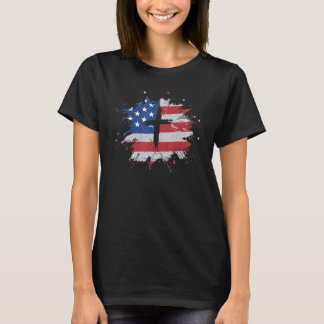 T-shirt Drapeau américain Christian Men