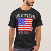 T-shirt Drapeau Américain - Citoyen Est 2024 - Ville Améri (Devant)