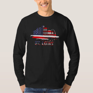 T-shirt Drapeau américain Cityscape St Louis Missouri Skyl