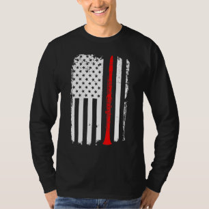 T-shirt Drapeau américain Clarinet Lecteur Clarine