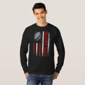 T-shirt Drapeau américain classique Hommes Fat (Devant entier)