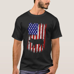T-shirt Drapeau américain Cochon 4 juillet Fermier Patri