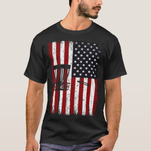 T-shirt Drapeau américain cool Disque Golf Player détendu